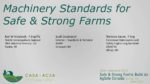 Machinery Standards for Safe & Strong Farms